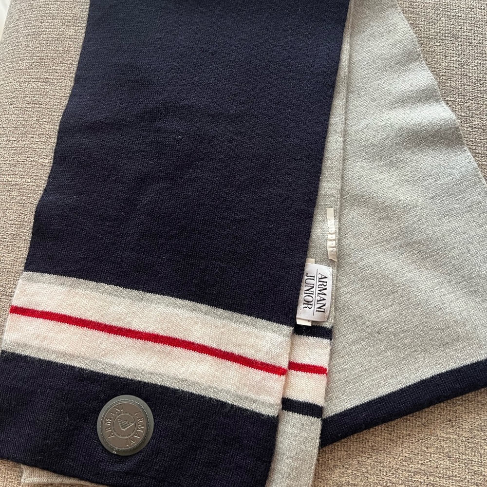 Giorgio Armani Black and Gray Scarf